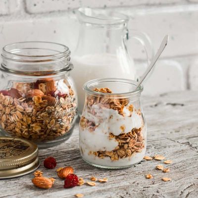 Verrines granola au chocolat 