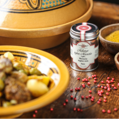 Tajine de poulet aux olives et citron confit