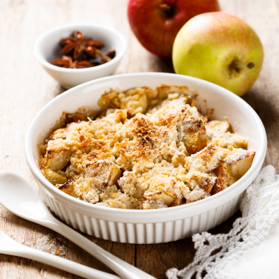 Crumble pomme sucre muscovado