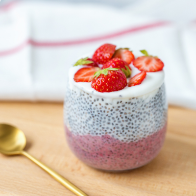 overnight porridge aux fraises