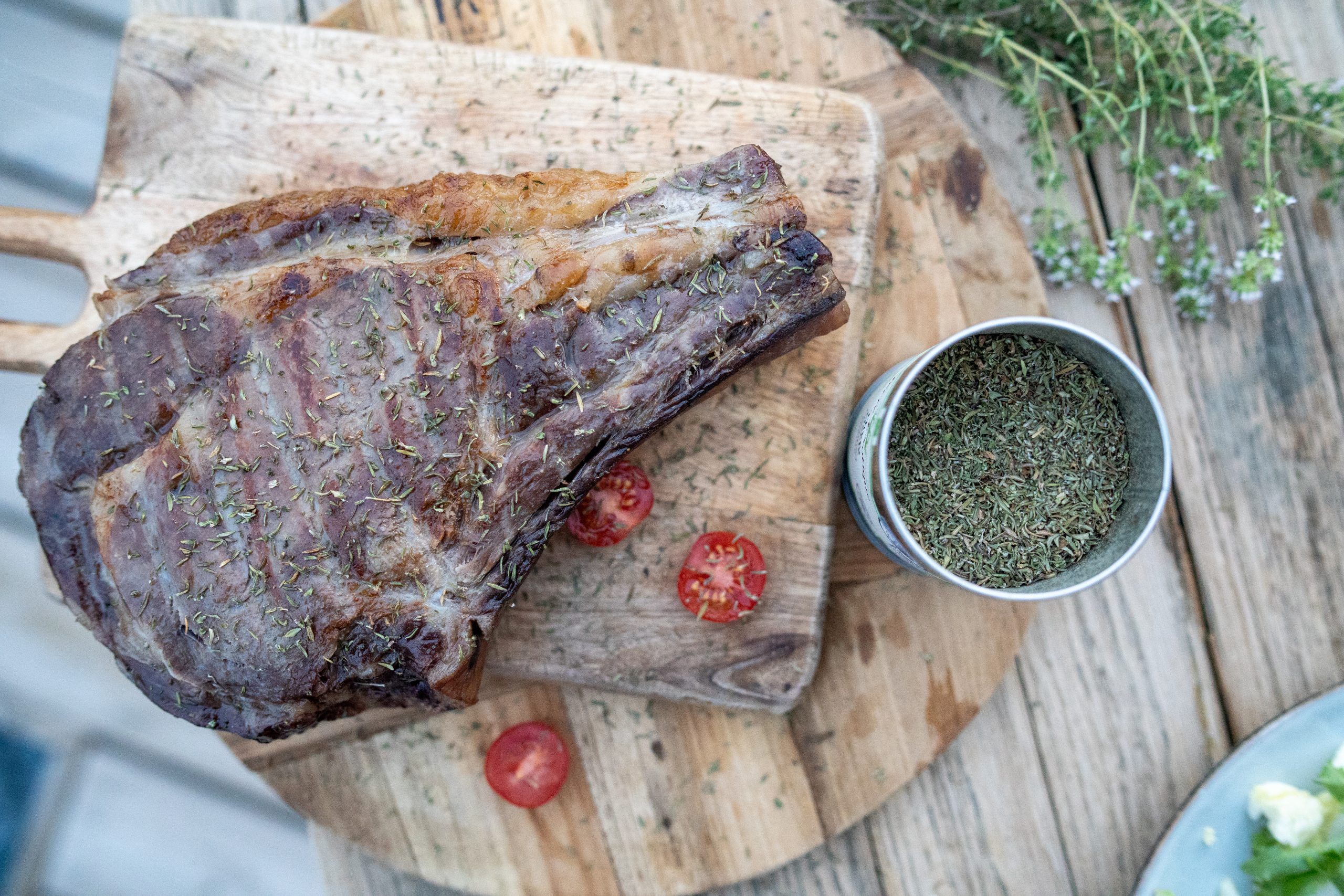 Côte de boeuf de Galice au four potatoes maison au romarin