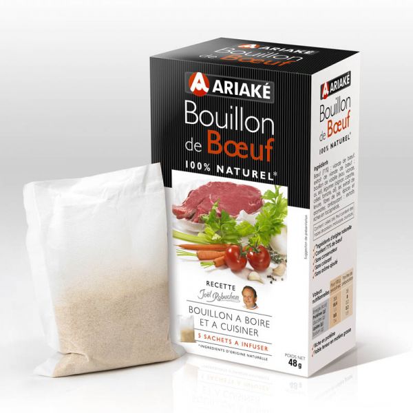 ARIAKE, Bouillon de Boeuf, 5 sachets 33cl