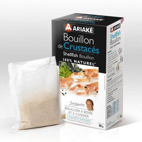 ARIAKE, Bouillon de Crustacés, 5 sachets 33cl