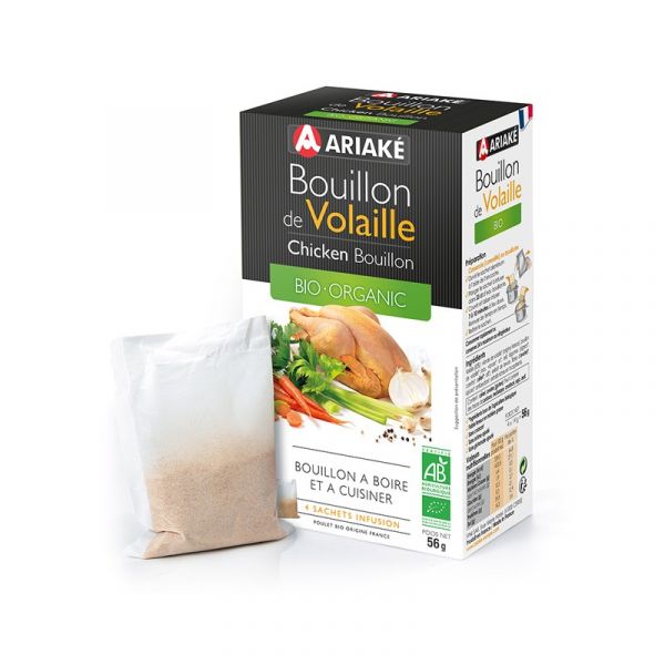 ARIAKE, Bouillon de volaille BIO , 5 sachets de 33cl