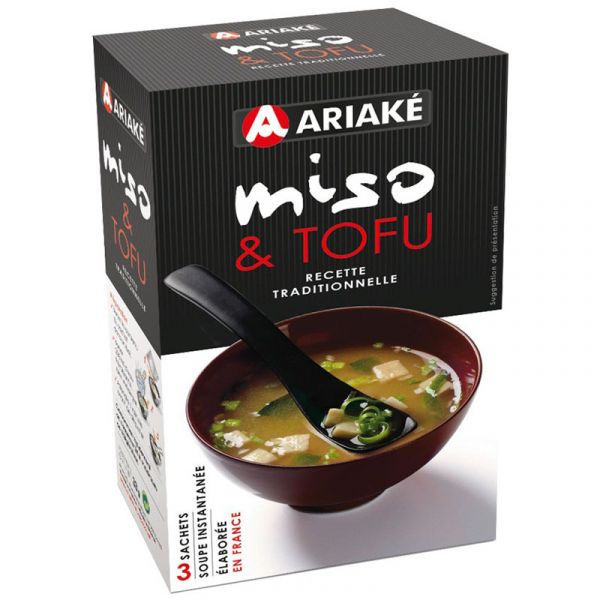 ARIAKE, Soupe Miso Tofu, 3 sachets