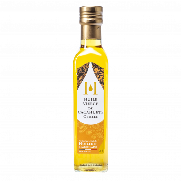 Huile vierge traditionnelle de cacahuète grillée, 25 cl