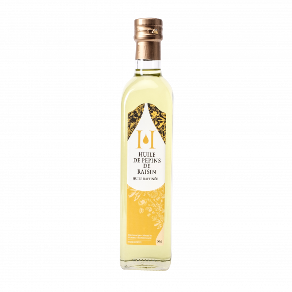 Huile vierge traditionnelle de pépins de raisin, 50 cl