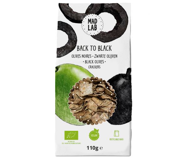 Crackers Back to black, olives noires, 110 g