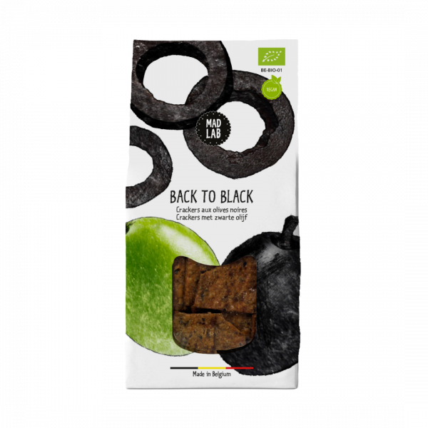 Crackers Back to black, olives noires, 110 g