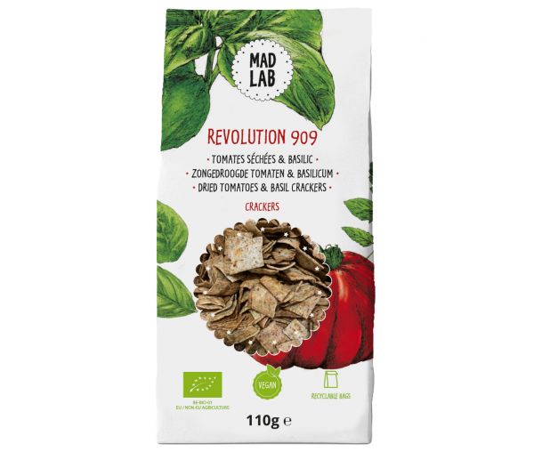 Crackers Revolution 909, tomates basilic, 110 g 