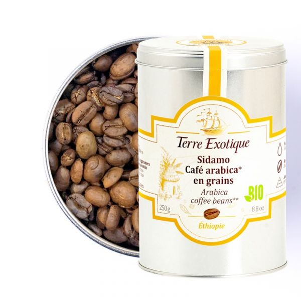 Sidamo, café Arabica en grains, Ethiopie, biologique, 250 g