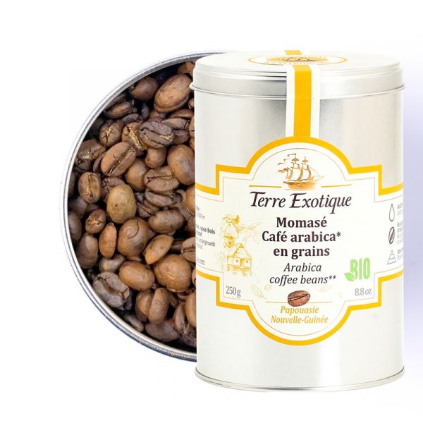 Momasé, café Arabica en grains, biologique, Papouasie, 250 g