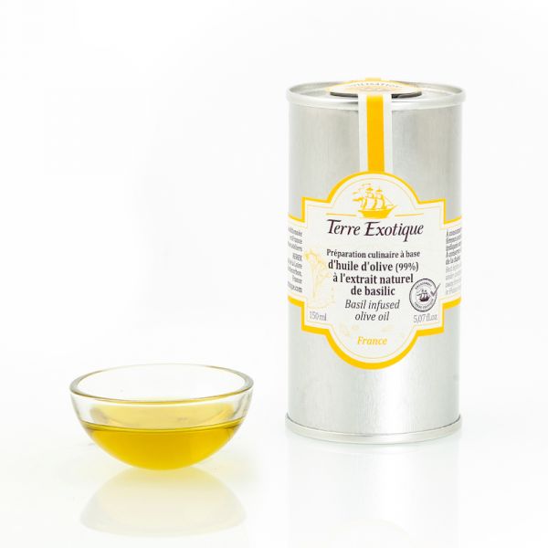Préparation à base d'huile d'olive et de basilic