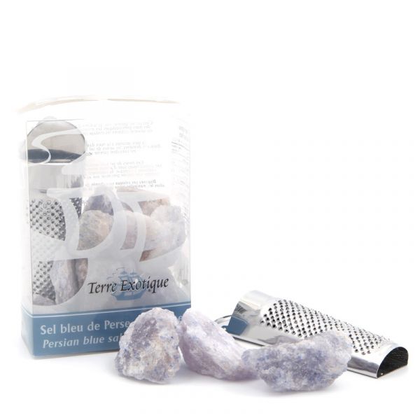Sel bleu de Perse et sa râpe