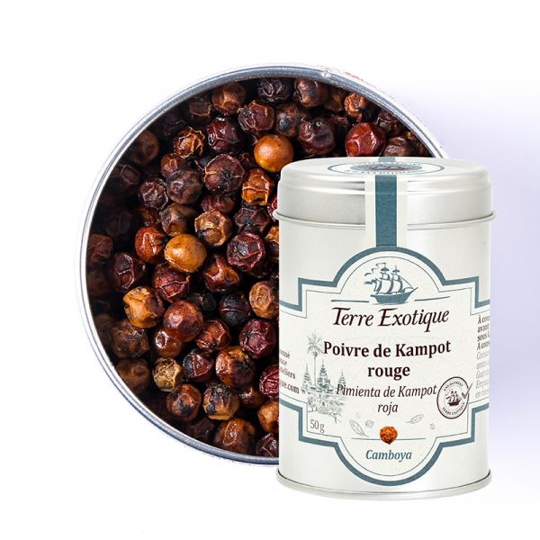 Poivre rouge de Kampot, 50g (DDM courte)
