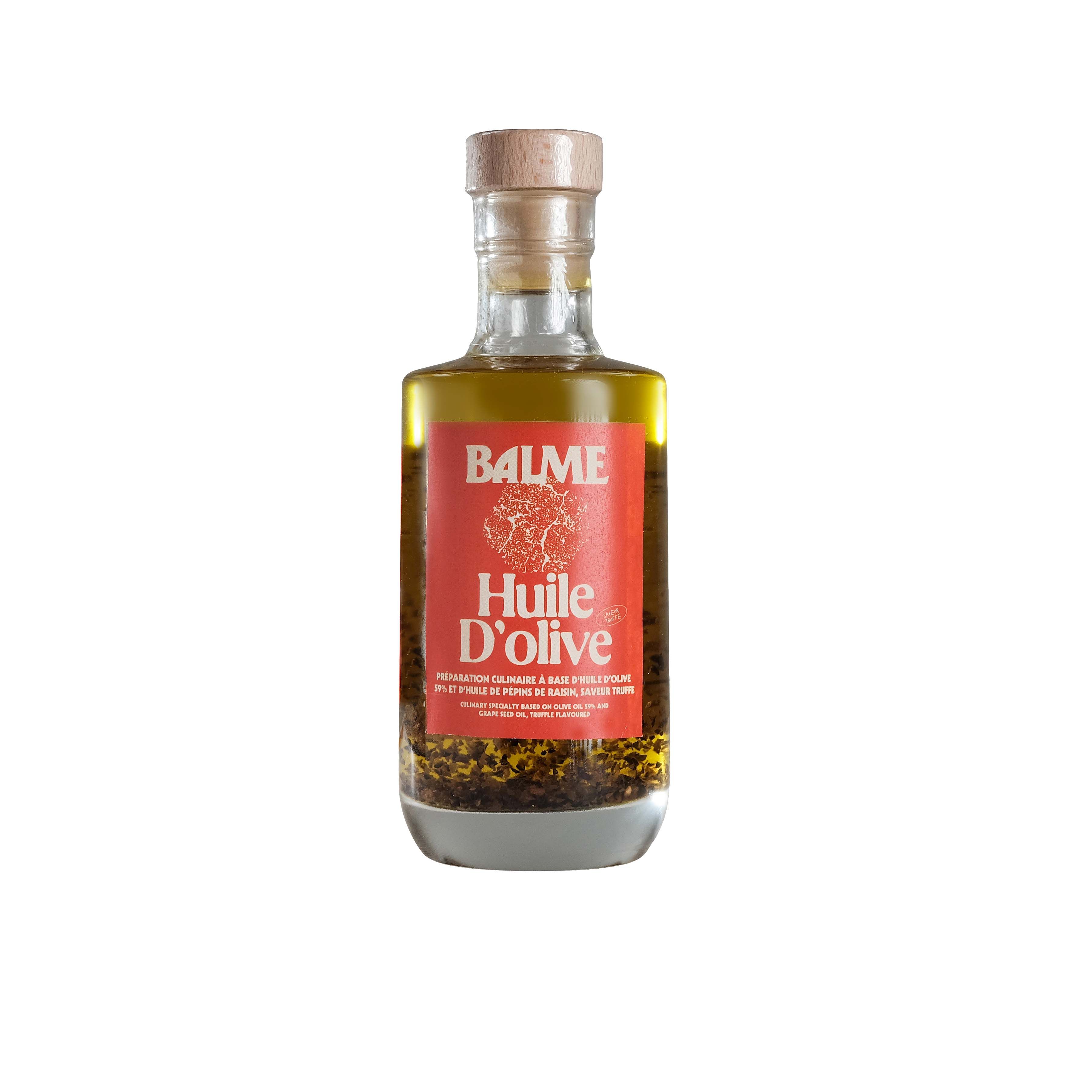 Huile d'olive au jus de Truffe noire (bouteille or)