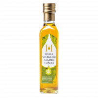 Huile vierge traditionnelle de sésame toasté biologique, 25 cl